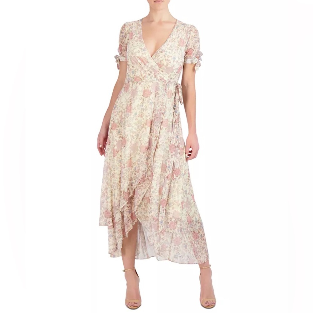 Laundry by Shelli Segal Floral-Print Maxi Wrap Dress